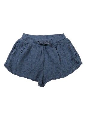 Stateside Gauze Cotton Shorts Navy Blue Sz XS Stretch Pockets Casual Beach Crepe